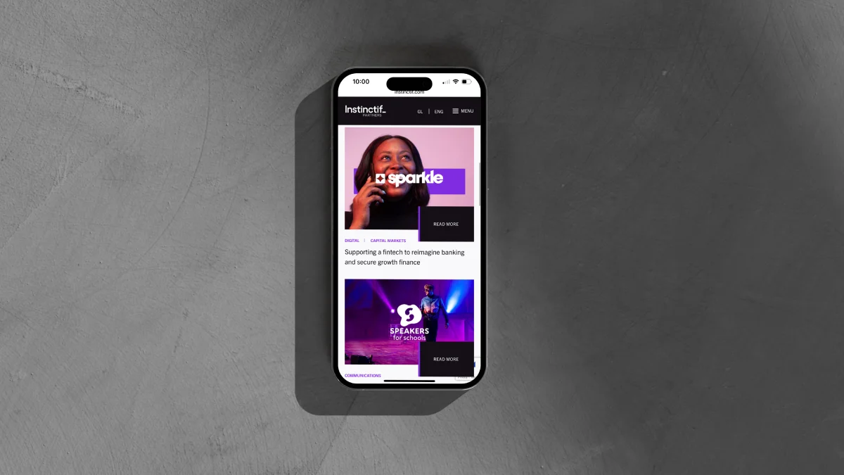 mobile website mockup