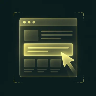 Cursor hovering over a web messaging interface with highlighted text input and navigation elements.