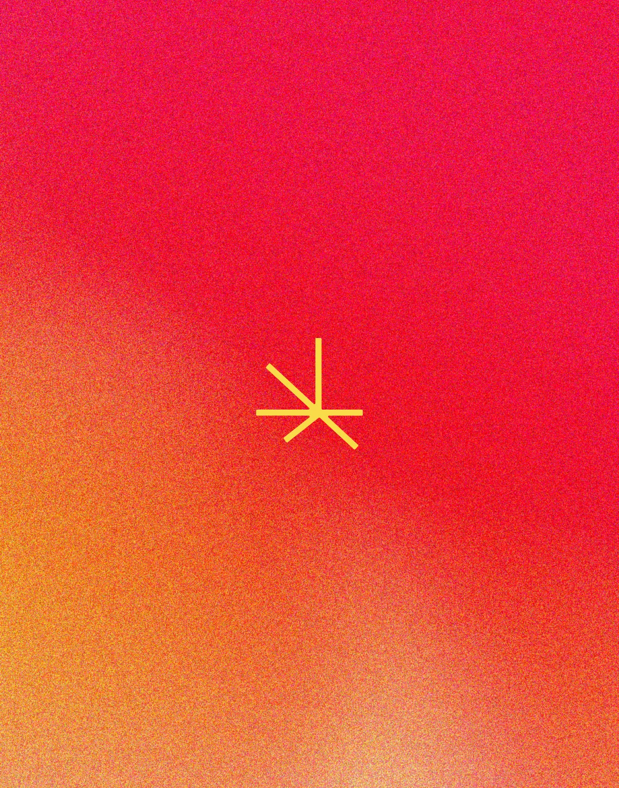Colorful gradient background with a bright yellow star-like shape in the center.